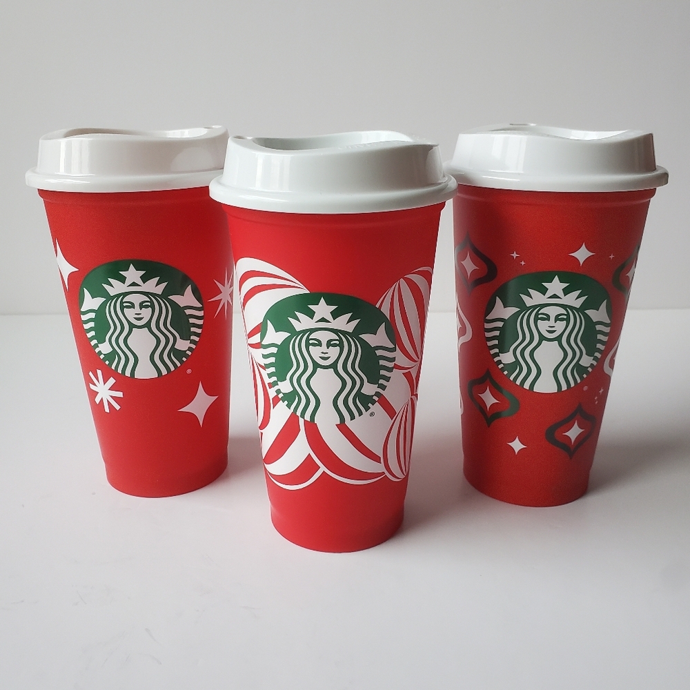 Starbucks Festive Christmas Reusable Travel Cups Set of 3  from 2022, 2023, 2024